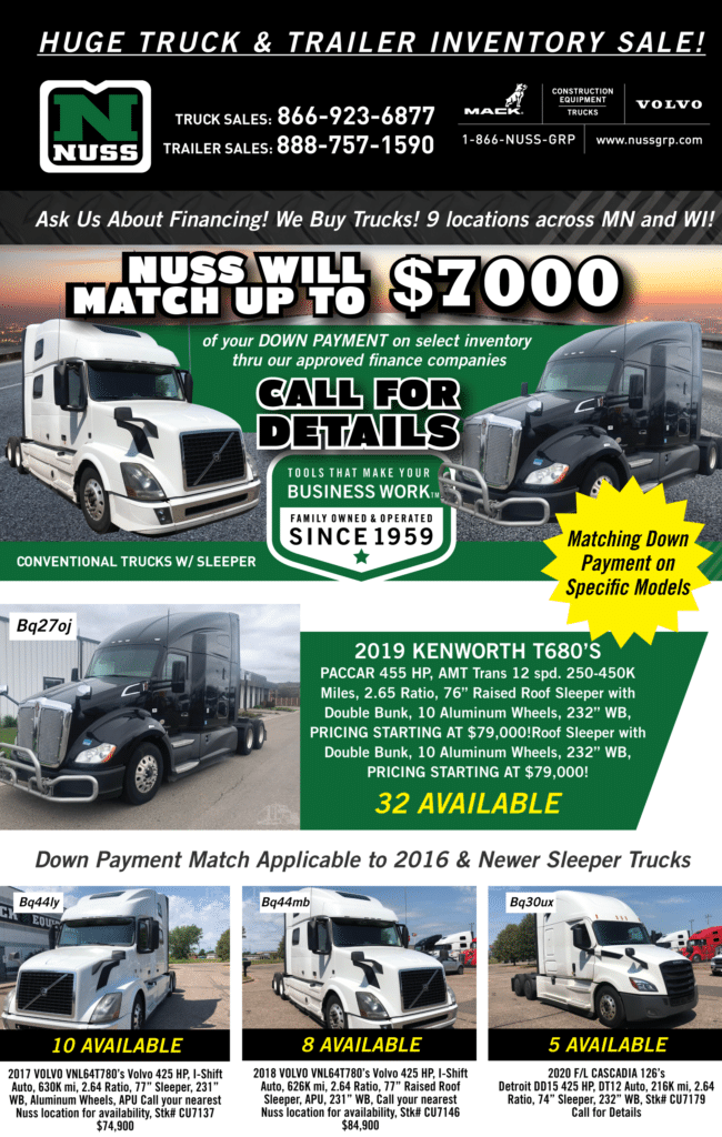 Huge Inventory Sale - Nuss Truck & Equipment