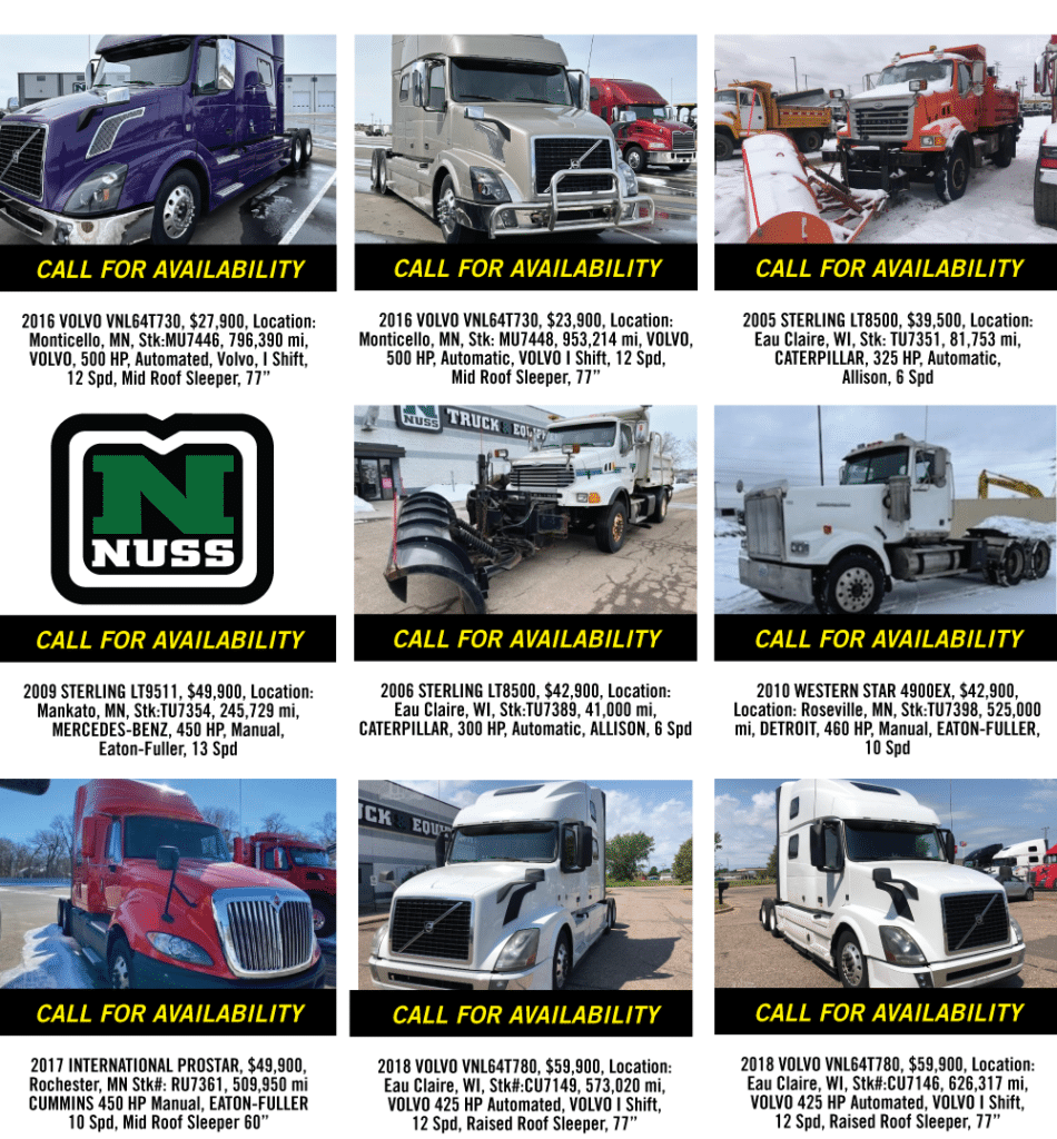 Huge Inventory Sale – Nuss Truck & Equipment